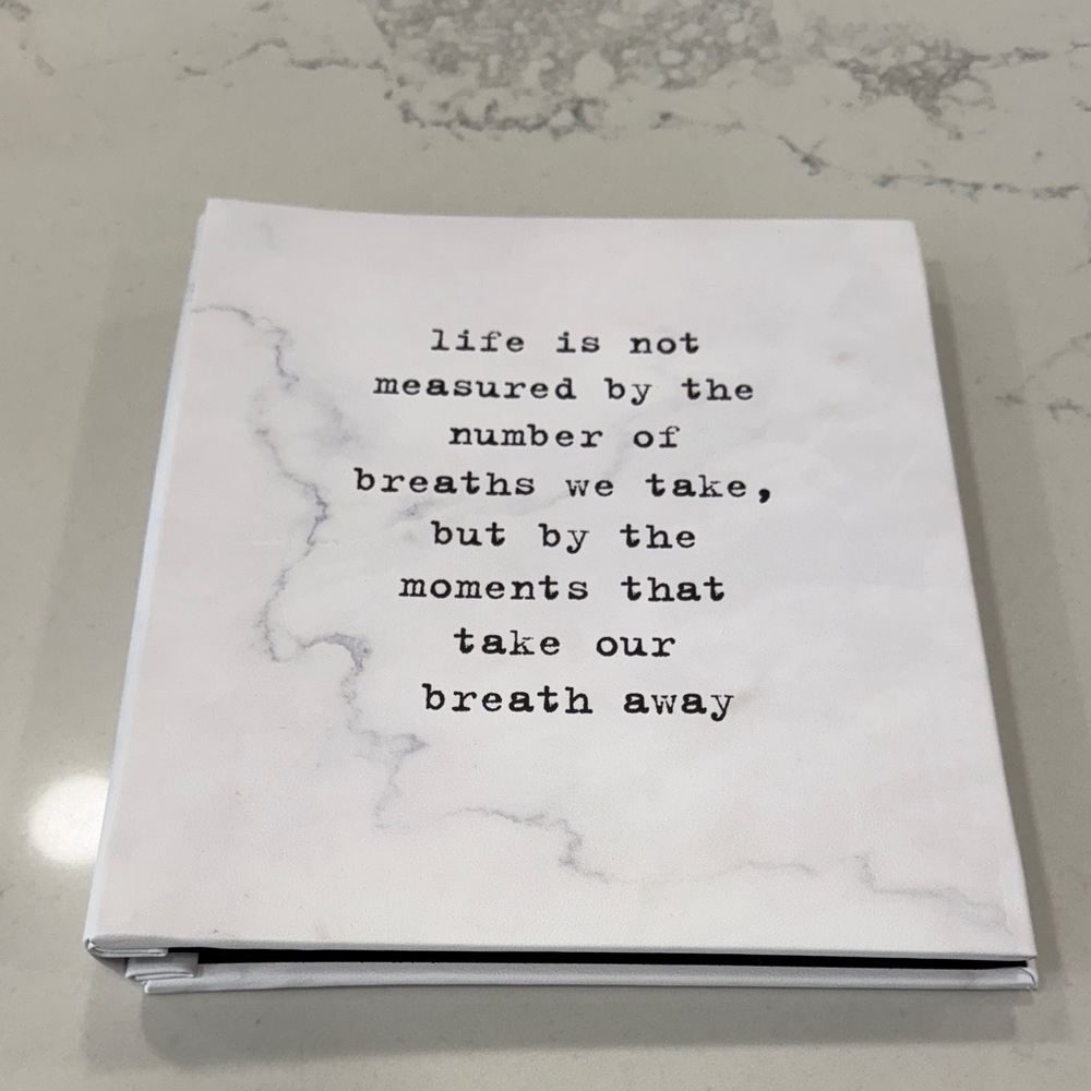 White Marble Quote photo album